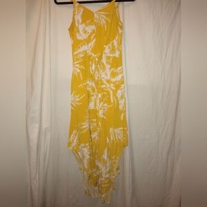 Yellow Floral Wide Leg Jumpsuit